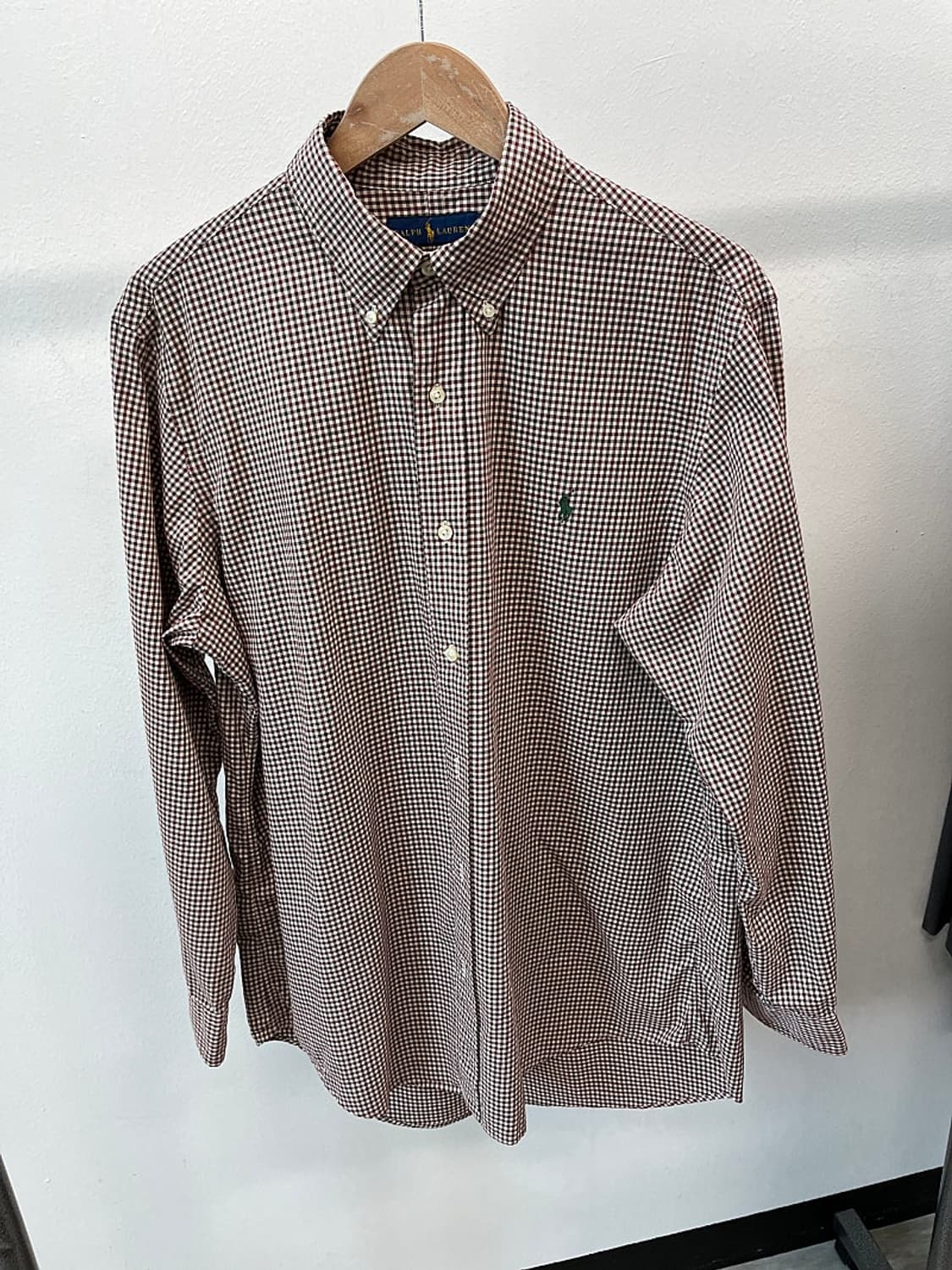 110) 폴로 신형 브라운 깅엄체크 셔츠  상품이미지2