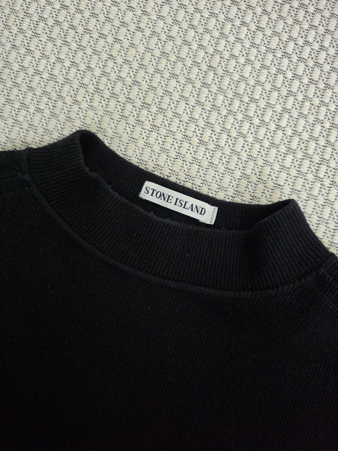 99AW 스톤 아일랜드 블랙 오버사이즈 울 혼방 니트 상품이미지6