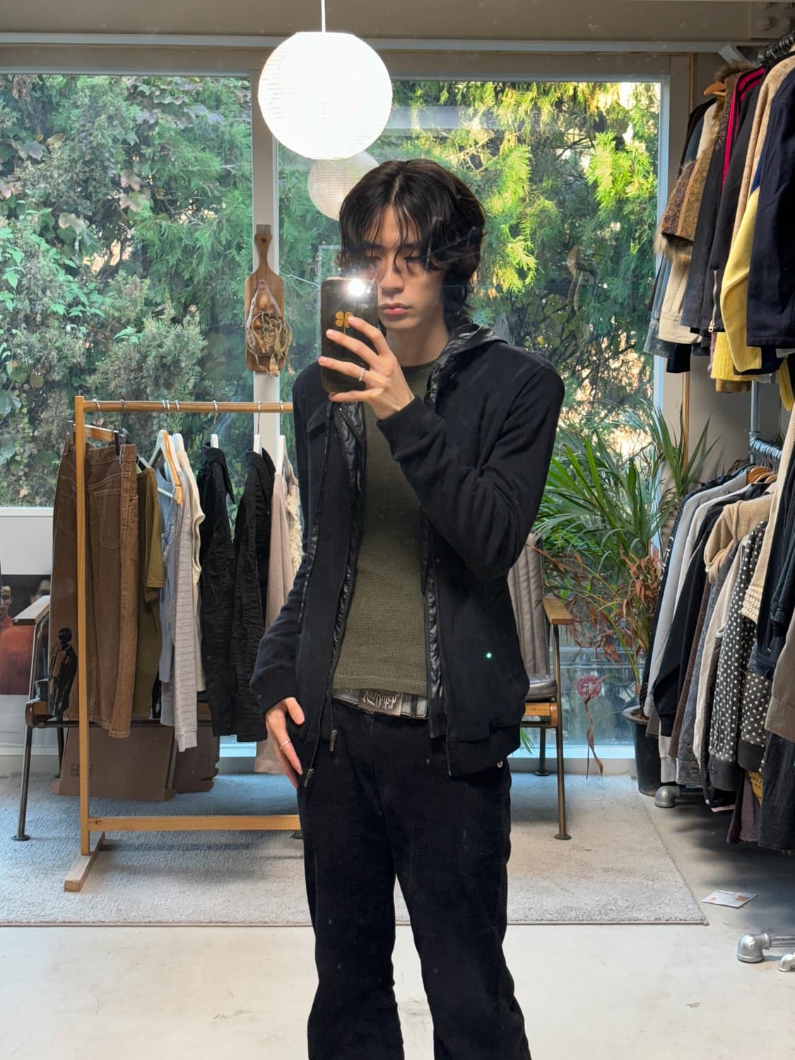 우영미 레이어드 니트 후드집업 상품이미지2