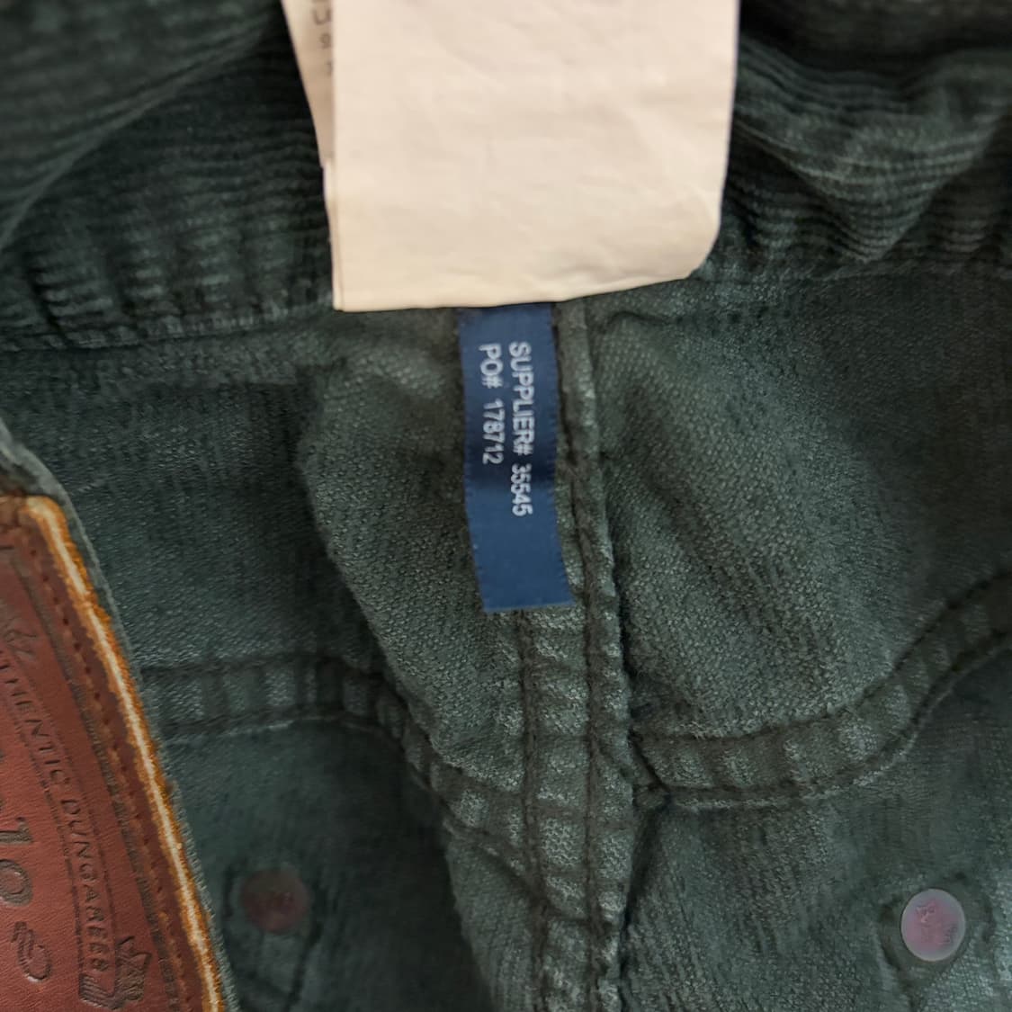 폴로 랄프로렌 카키 코듀로이 팬츠 상품이미지6