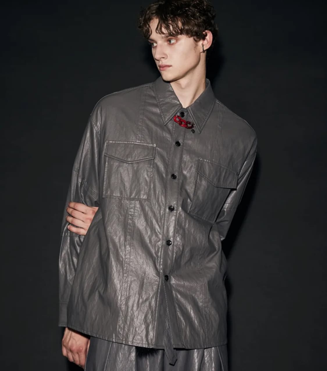 메종미네드 레더셔츠 상품이미지2