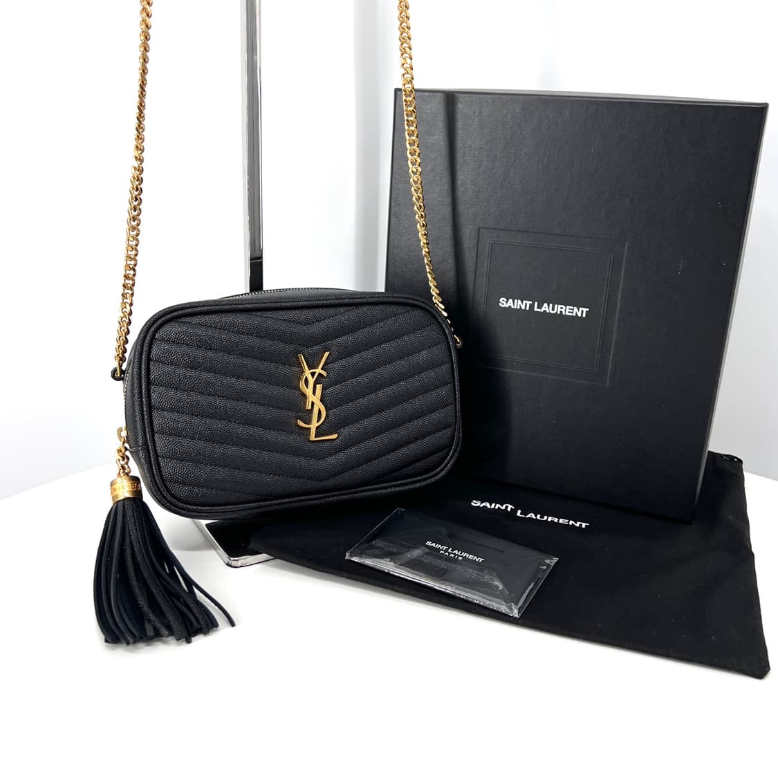 생로랑 루 미니 체인 크로스백 숄더백 블랙 (612579) 상품이미지1