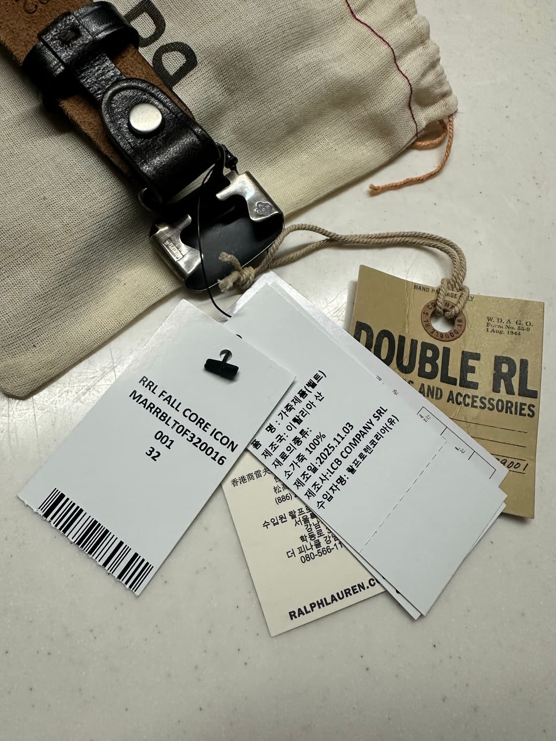 더블알엘 빈센스밸트 32사이즈 새상품 상품이미지5