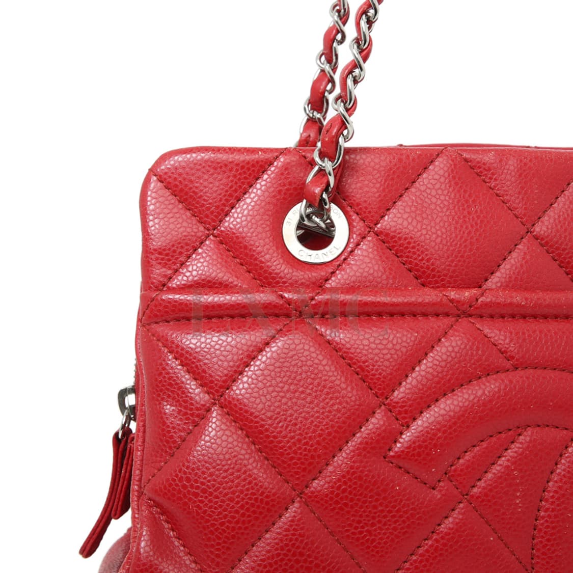 샤넬 캐비어 체인 숄더 레드 샤핑백 레드 A67294 상품이미지5