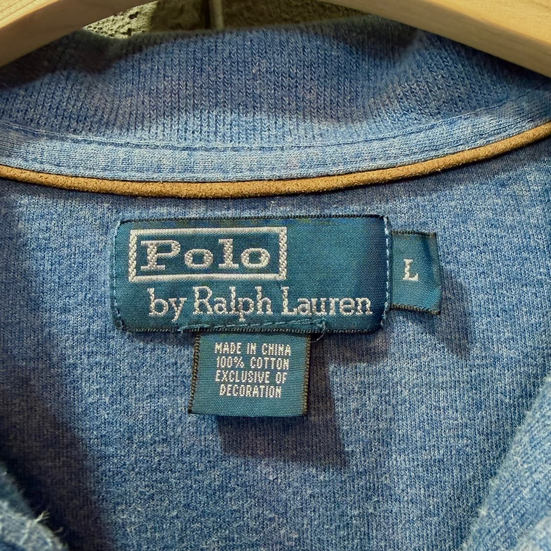 폴로 랄프로렌 더스티 블루 반집업 니트 (L) 상품이미지7