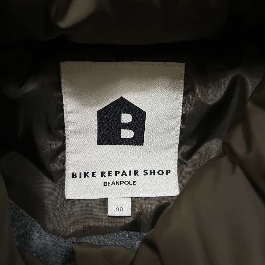 빈폴 바이크리페어샵 여성 덕다운 배색 롱패딩 점퍼 [브라운]  S/90 상품이미지5