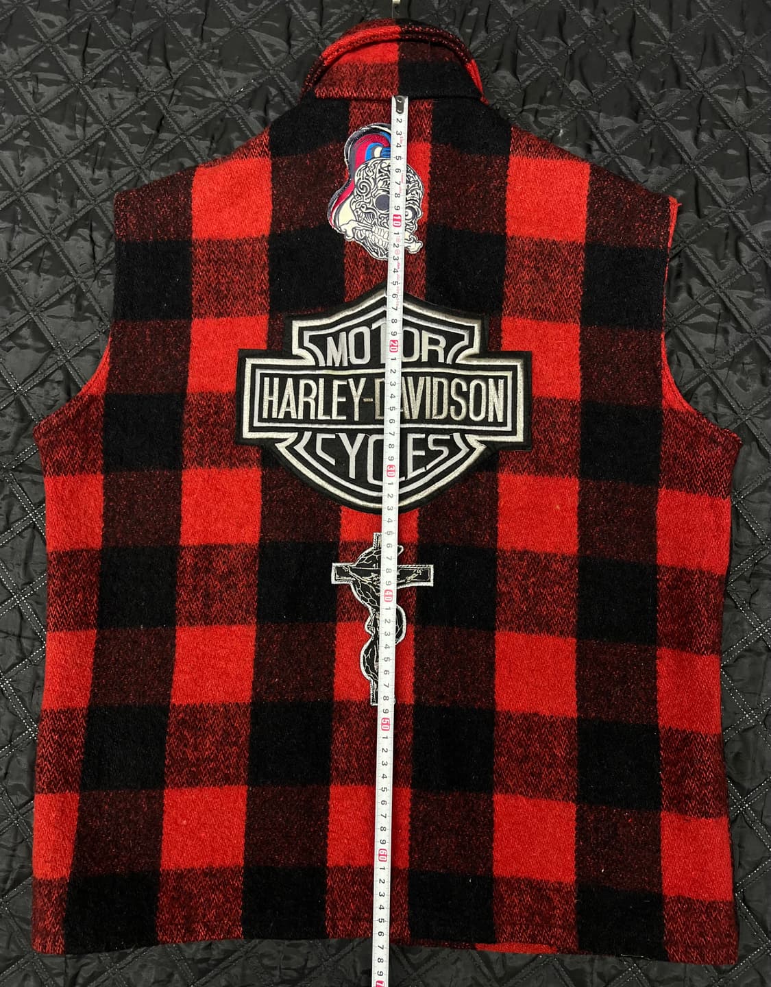 할뤼 레드체크 울 조끼  상품이미지7