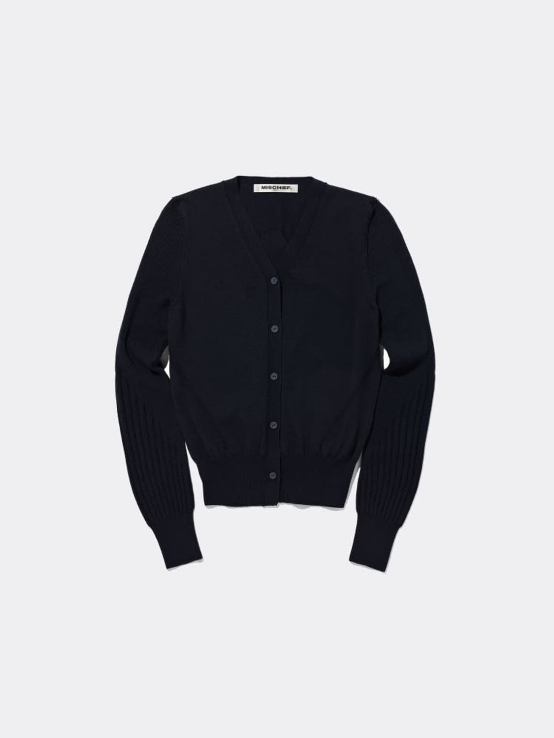 [M] 미스치프 V-NECK WOOL KNIT CARDIGAN 블랙  상품이미지2