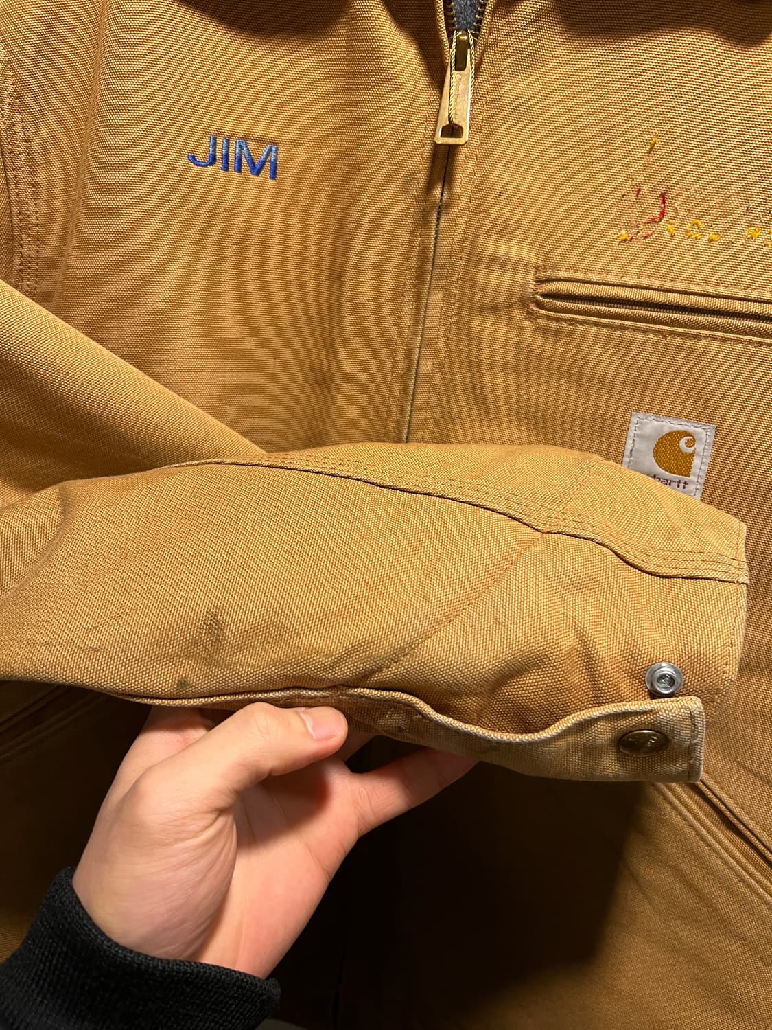 [M]칼하트 Made in USA 브라운 디트로이트 워크 자켓 상품이미지6