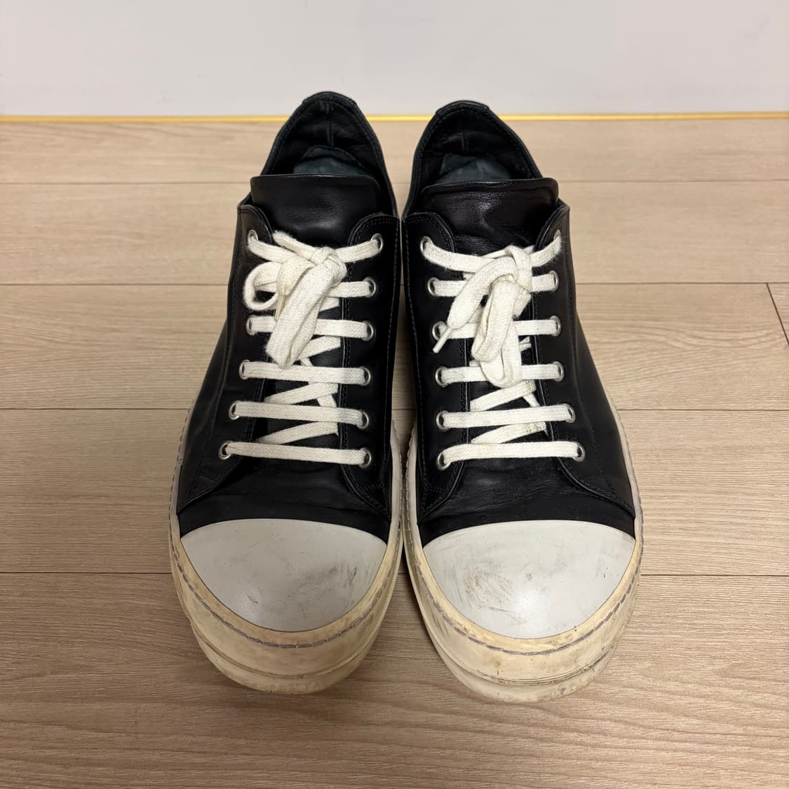 릭오웬스 Rick Owens 라몬즈 레더 미드탑 컨버스 스니커즈 41 상품이미지1