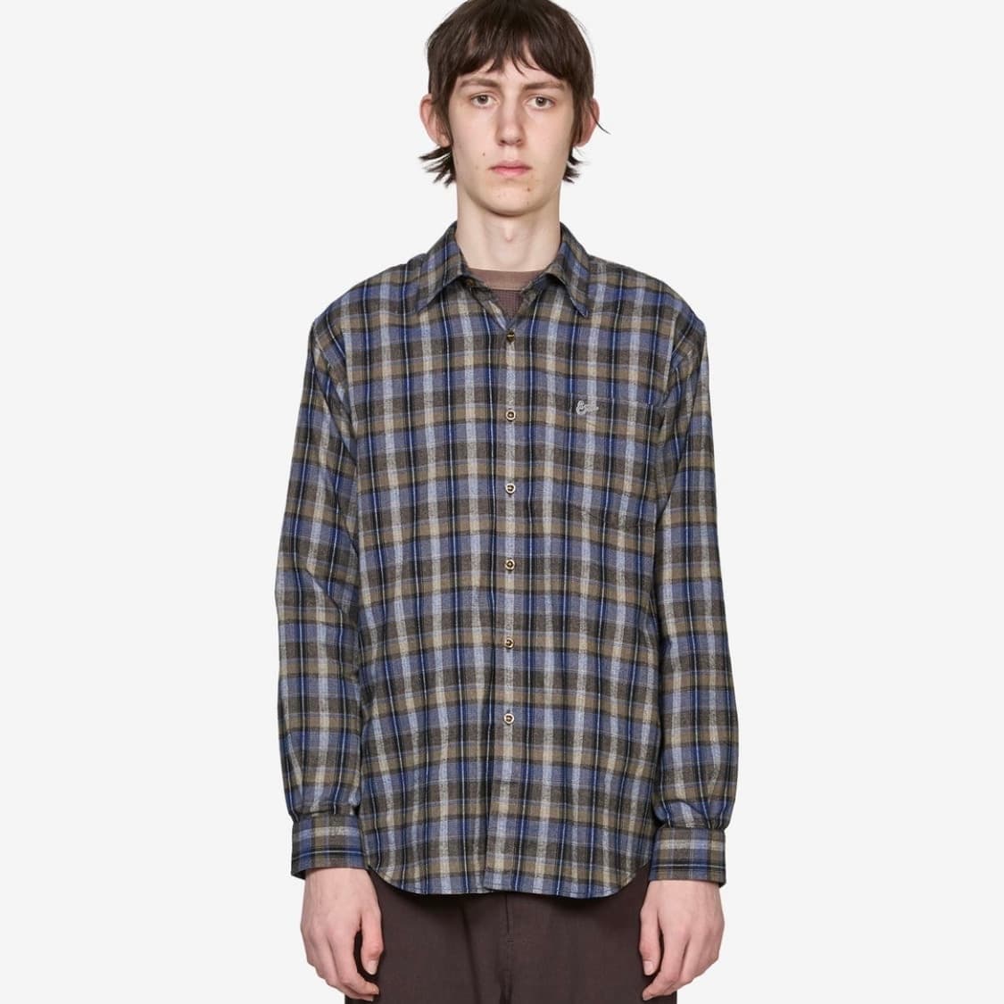 [M,L,XL]이알엘 ERL 26ss 체크 셔츠/그레이 상품이미지7