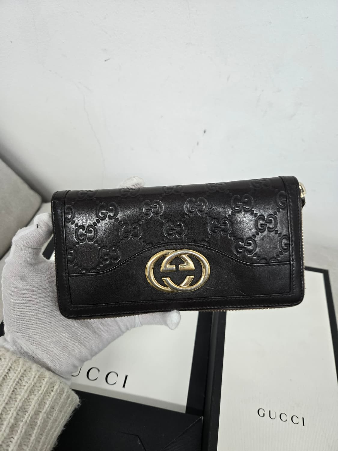 [보증서 정품] 구찌 인터로킹 장지갑 상품이미지6