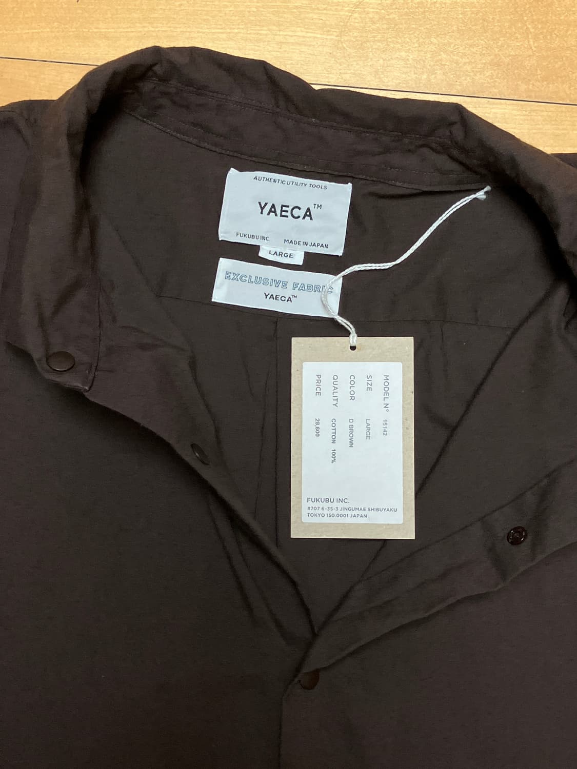 YAECA extreme wide comfort shirts L size 상품이미지5