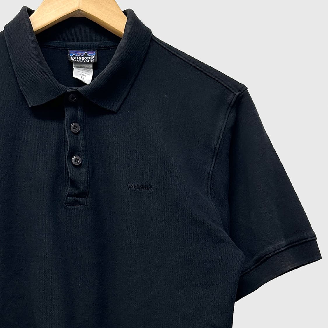 파타고니아 코튼 반팔 피케 pk 카라티 카라 티셔츠 블랙 남성 XS 상품이미지2