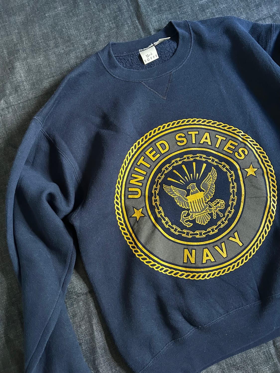 90s SOFFE 미해군 스웻셔츠 Made in USA 상품이미지2