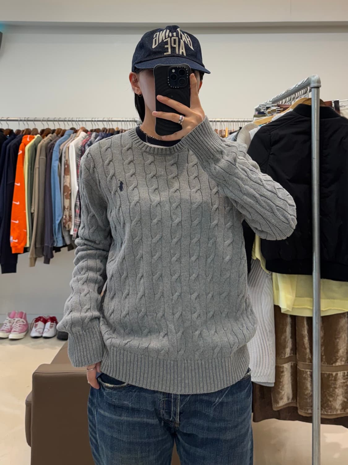 폴로 랄프로렌 케이블 니트 그레이 상품이미지9