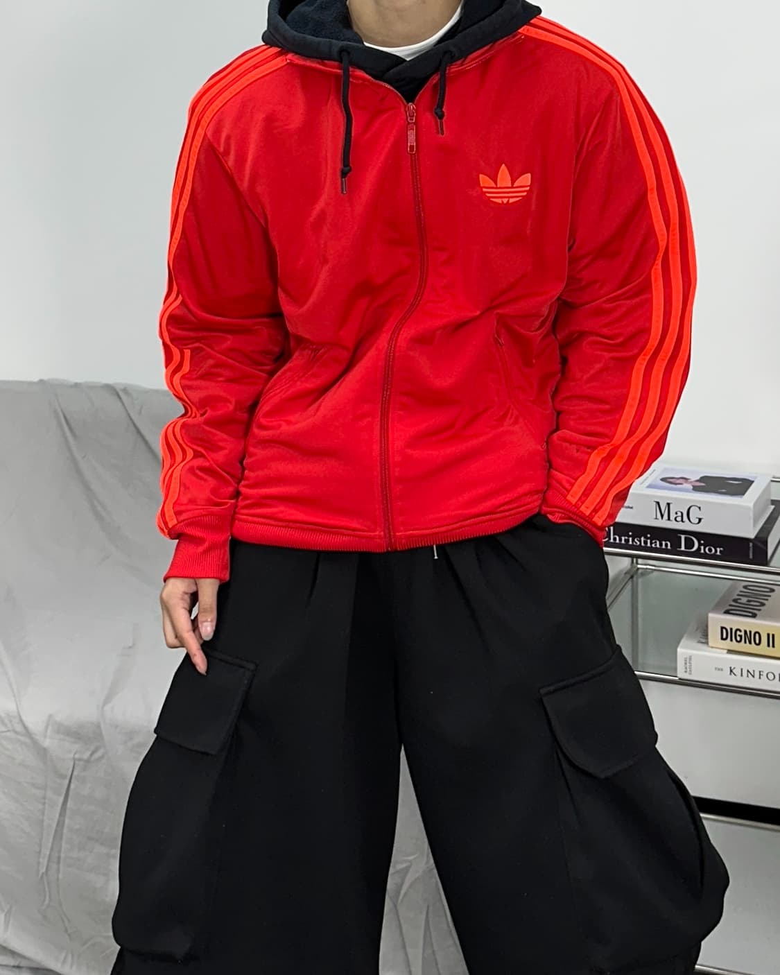 아디다스 레드 파이어버드 트랙탑 져지 100 상품이미지2