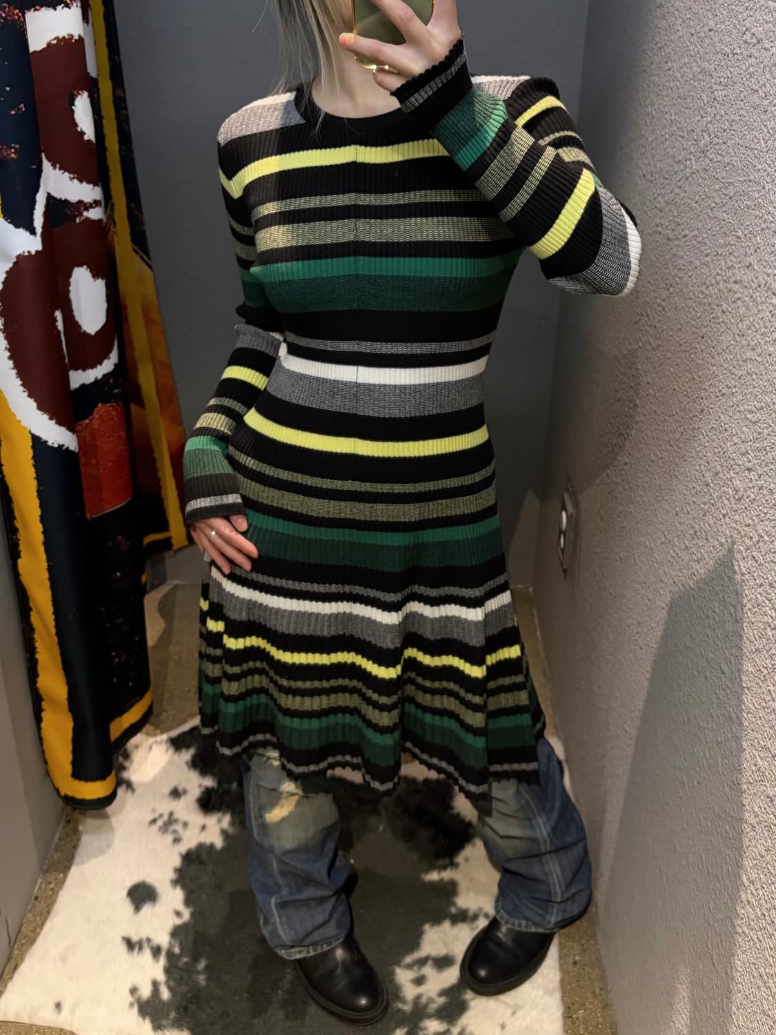 빈티지 스트라이프 원피스 상품이미지4