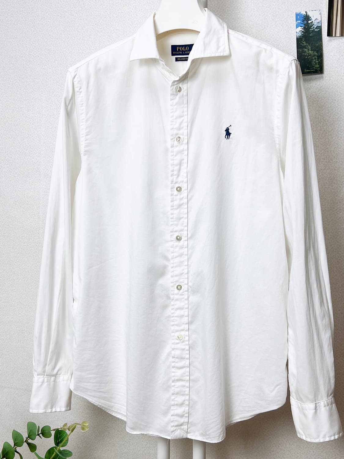 폴로 남성 화이트셔츠 M 릴렉스핏   상품이미지3