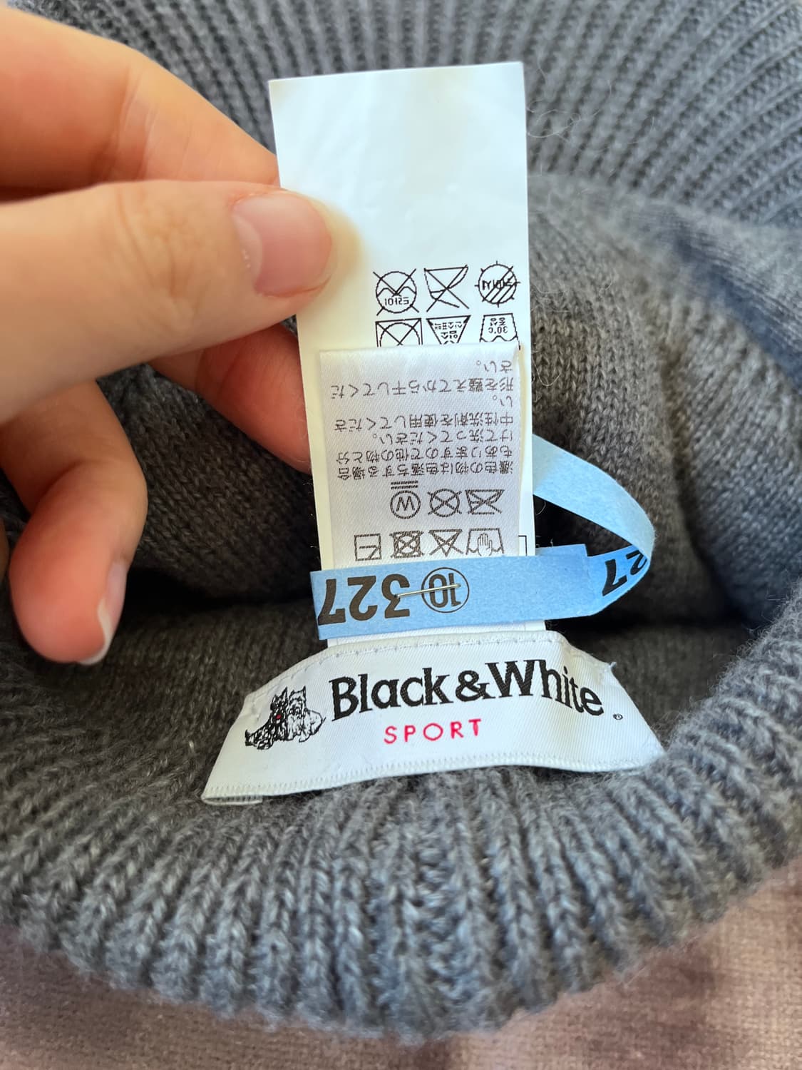 블랙앤화이트 스포츠 케이블 니트캡모자  상품이미지4