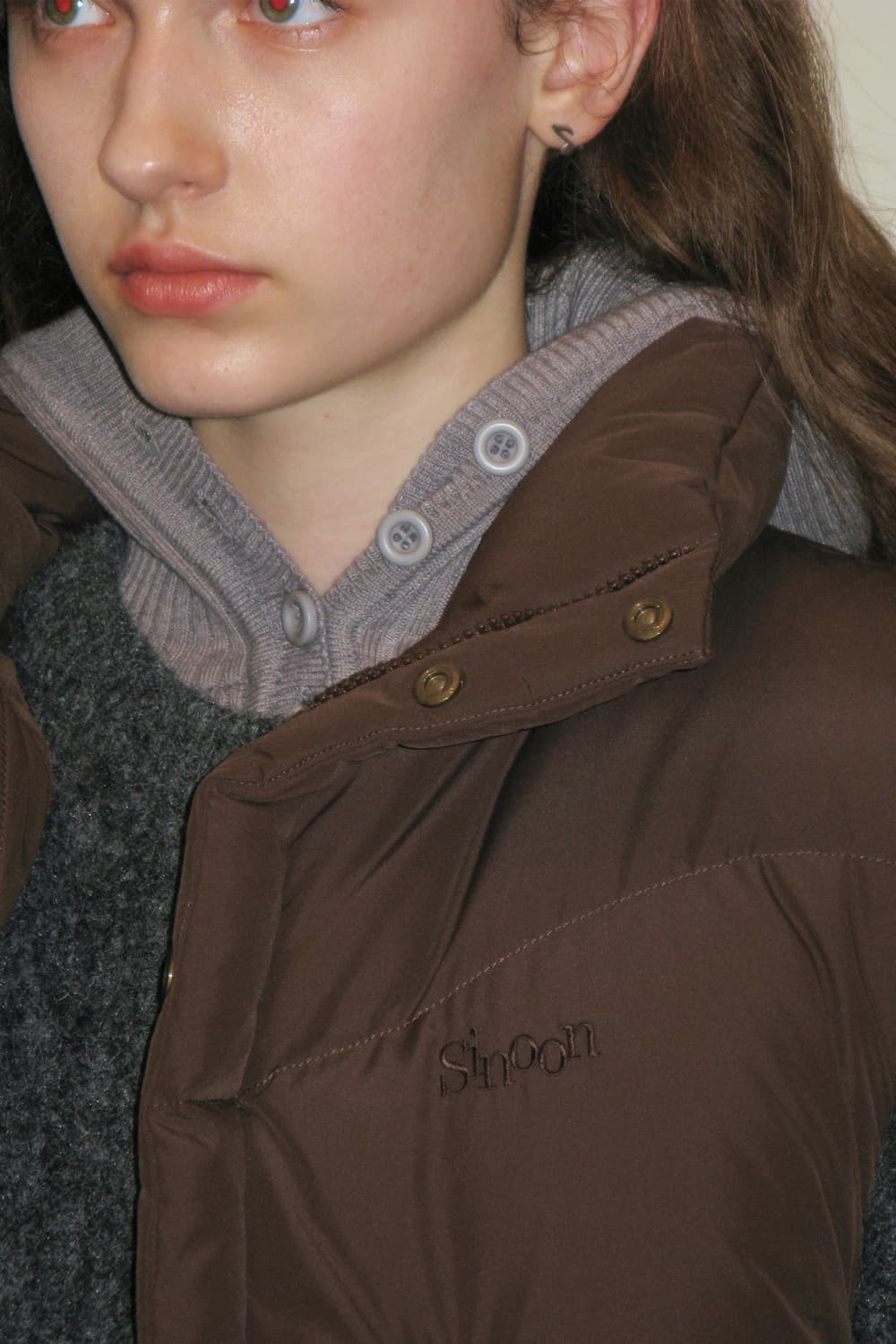 Sinoon ribbon detail puffer vest 상품이미지5