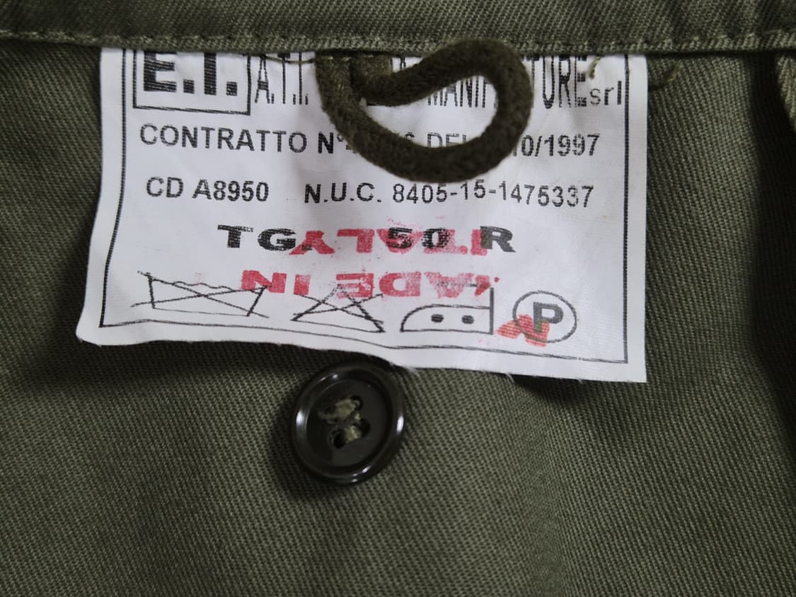 이탈리아군 구형 야전상의 전투복 상의 자켓 점퍼 (L) 상품이미지9