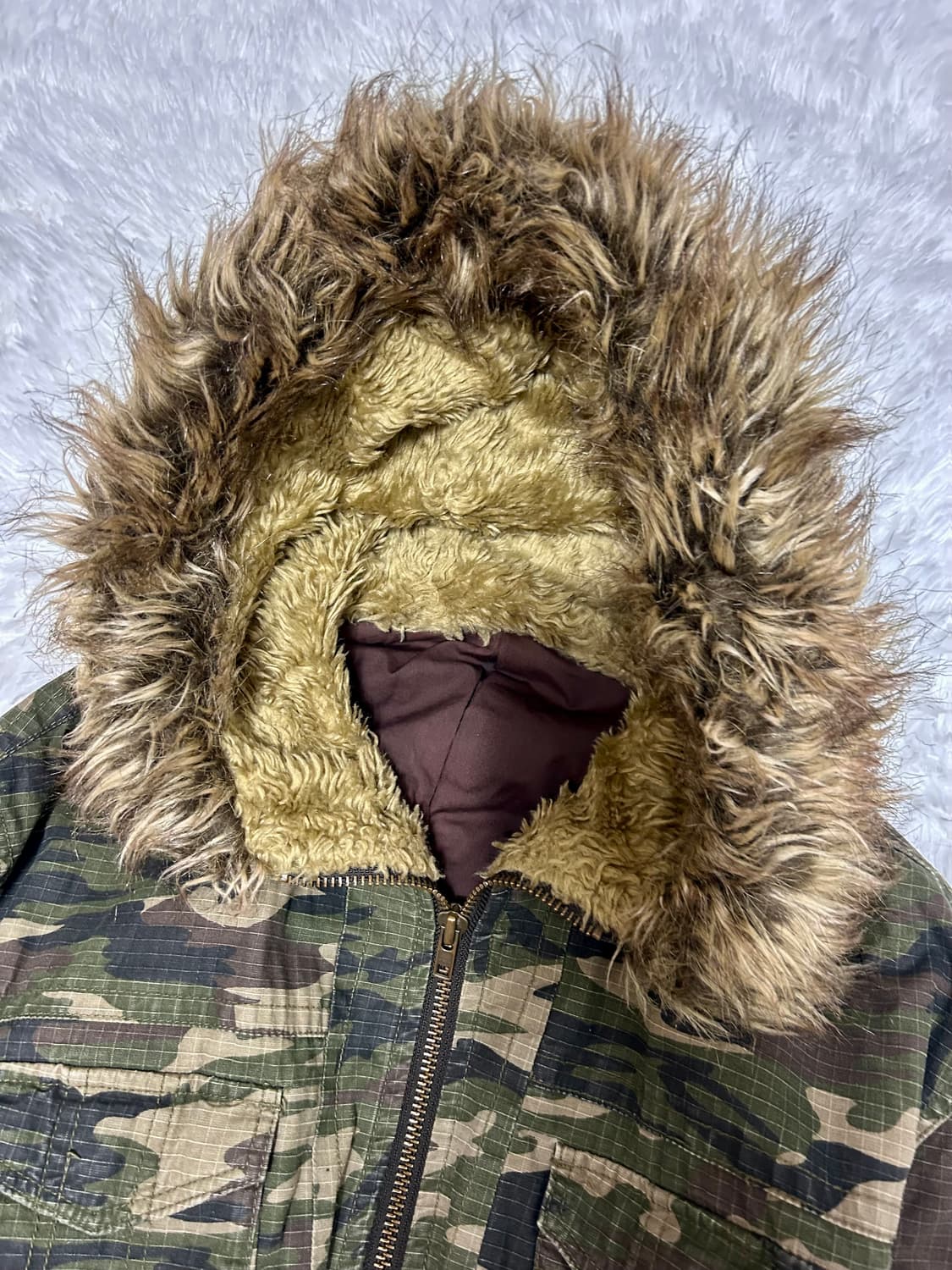 camo y2k wolf-jaw parka 상품이미지2