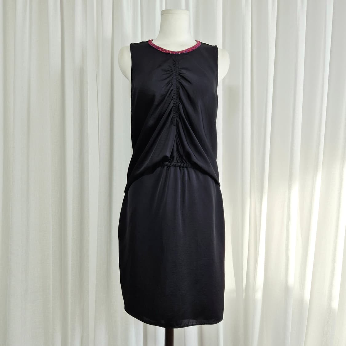 까르뱅 CARVEN 셔링 드레이프 원피스 드레스 (55) 상태최상 상품이미지1