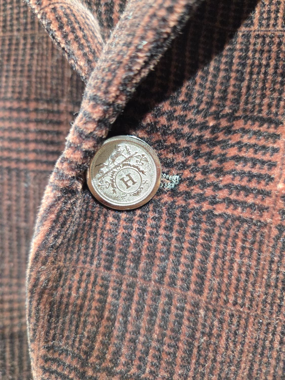 HERMES 에르메스 남성 코듀로이 체크 블레이저 상품이미지6