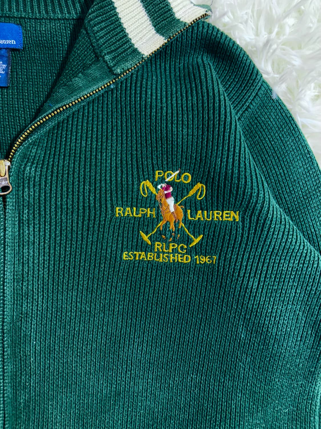 폴로 랄프로렌 딥그린 빅포니 니트집업  상품이미지5