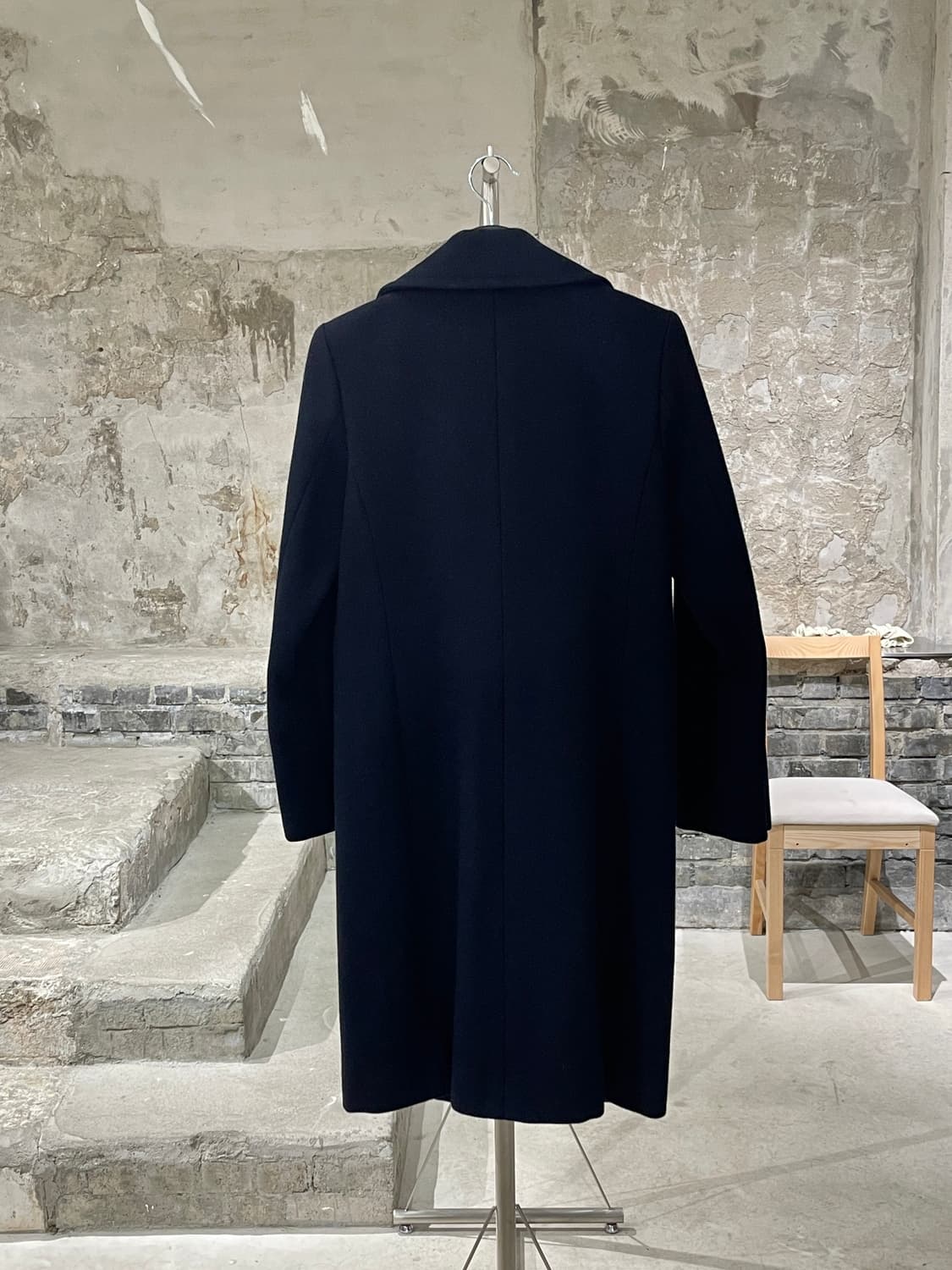 발렌시아가 다크 네이비 더블 브레스티드 울 피코트 상품이미지6