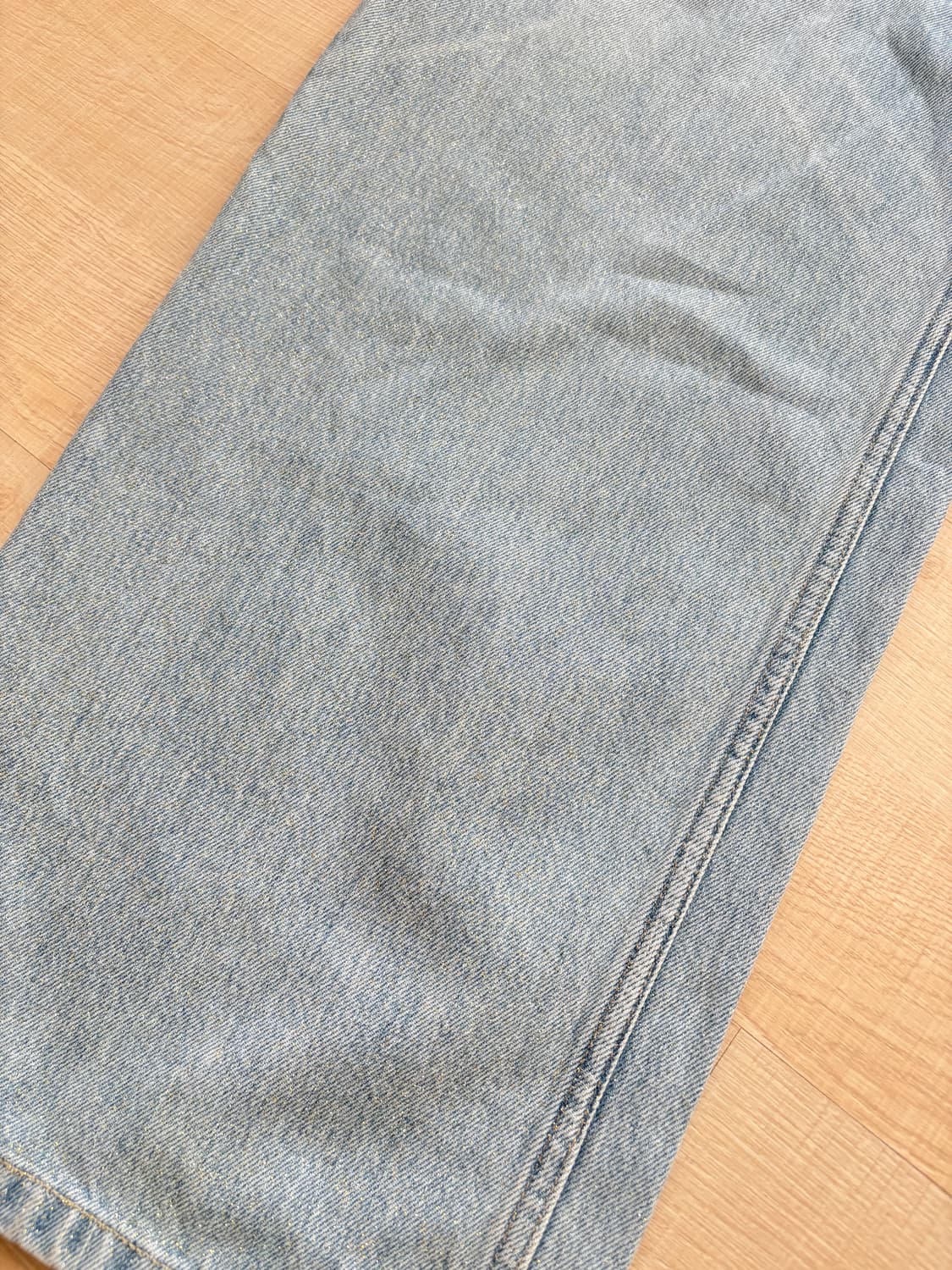 우영미 블루 글리터 와이드 진 46 새상품 상품이미지8