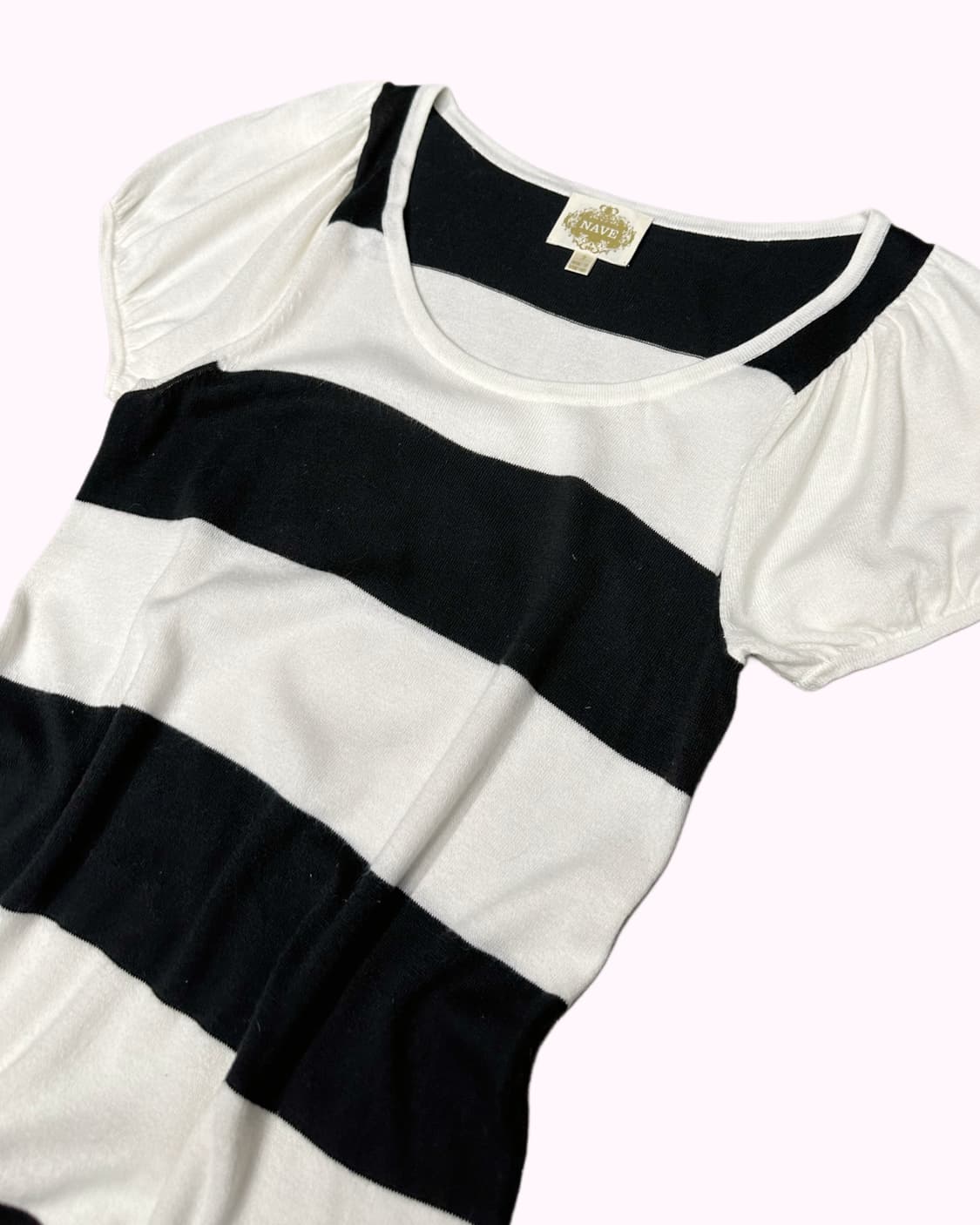 stripe ribbon pocket knit dress 상품이미지2