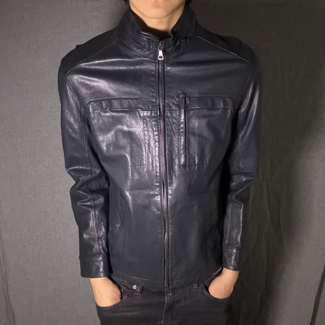 lamb skin leather jacket 상품이미지3