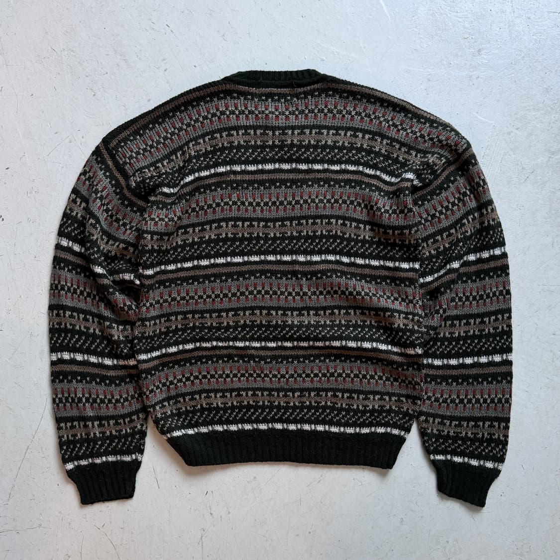 딥그린 페어아일 패턴 스웨터니트 상품이미지6