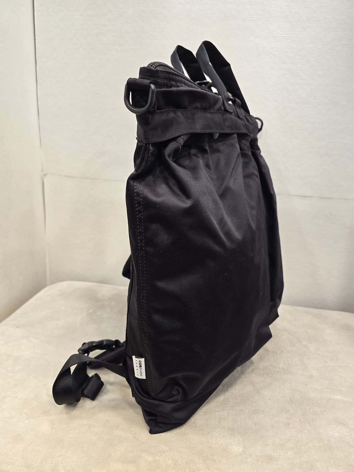 에프씨이 F/CE 사틴 3WAY 헬멧백 블랙 백팩 토트백 상품이미지6