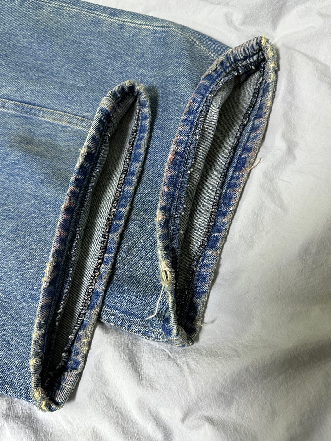 벨리에 트루 와이드 데님 팬츠 - 더티 워싱 인디고 상품이미지5