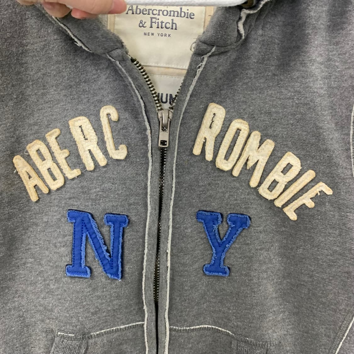아베크롬비 y2k 와투케 그레이 후드집업 상품이미지4