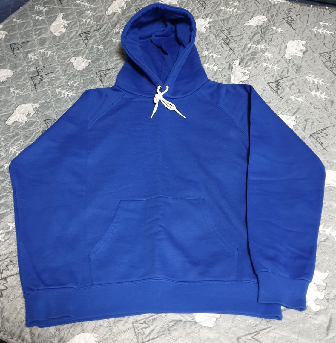 어커버 코발트블루 기모 후드티 (L) 상품이미지1