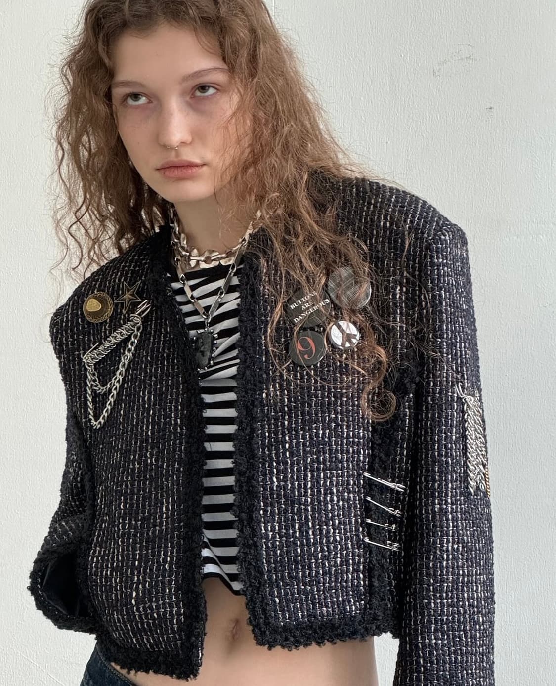 dared 데어드 트위드 자켓  상품이미지1