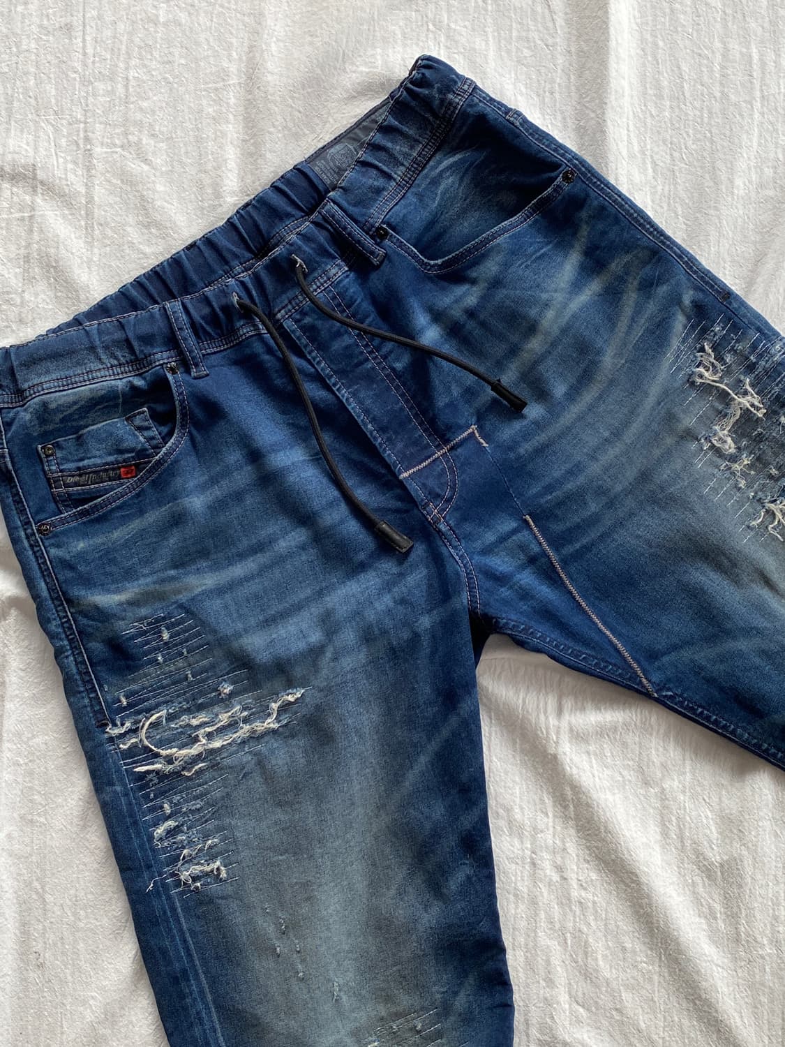 DIESEL 디젤 데님 스웻팬츠 BLUE 32 상품이미지3