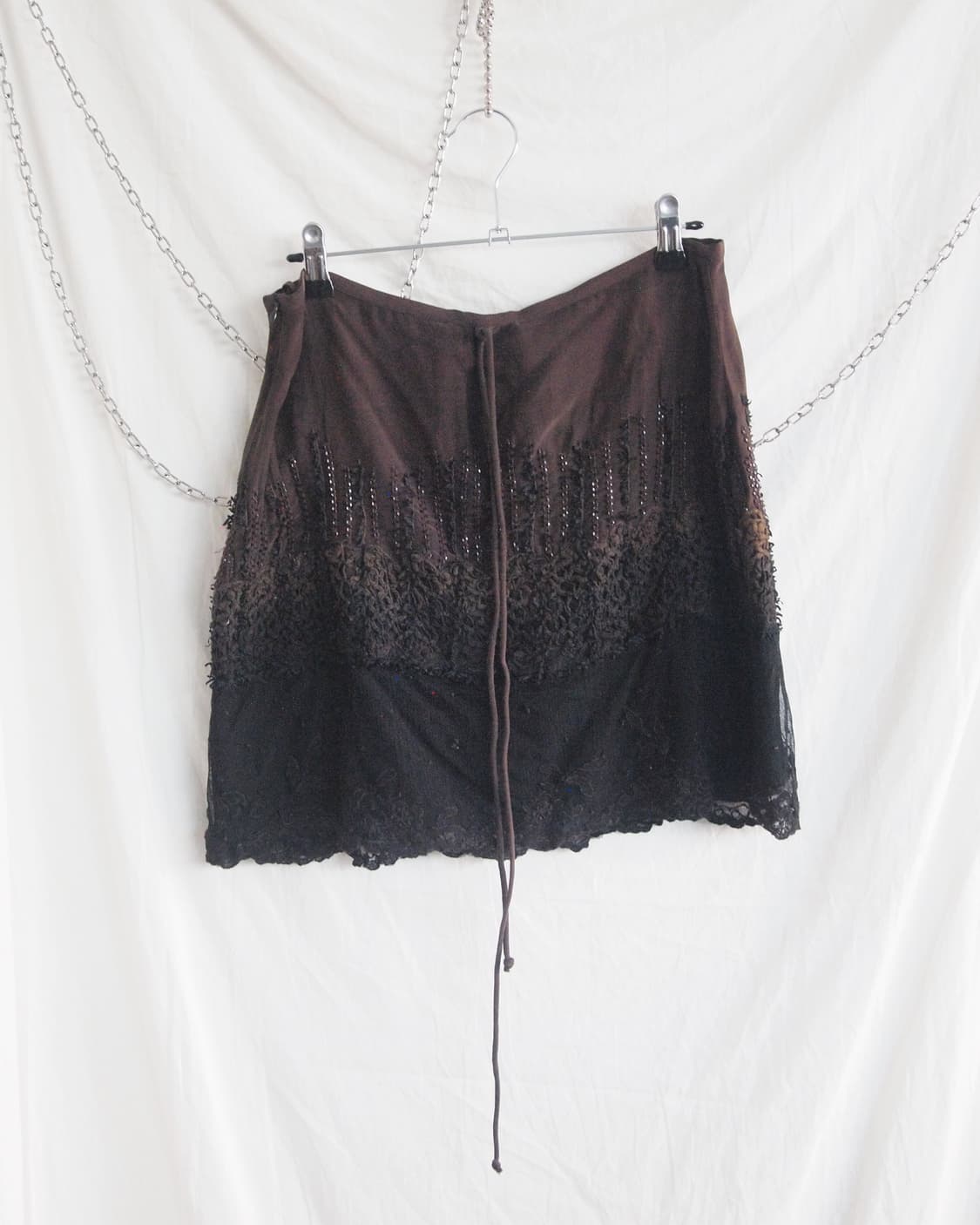 new* 디젤 블랙 골드 백스트링 그라데이션 미니스커트 상품이미지4