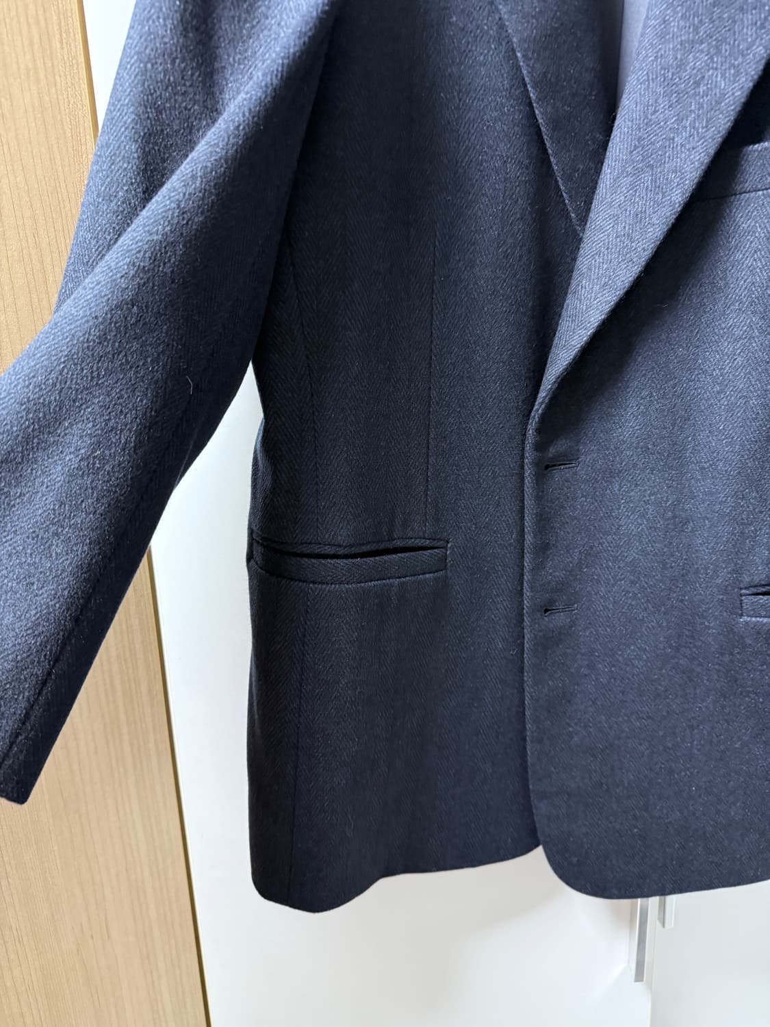 캐시미어100 캐백 헤링본 블레이저 자켓 상품이미지3