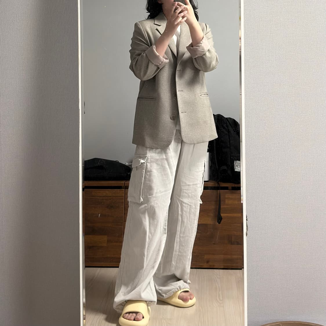 루즈핏 베이지 자켓 상품이미지2