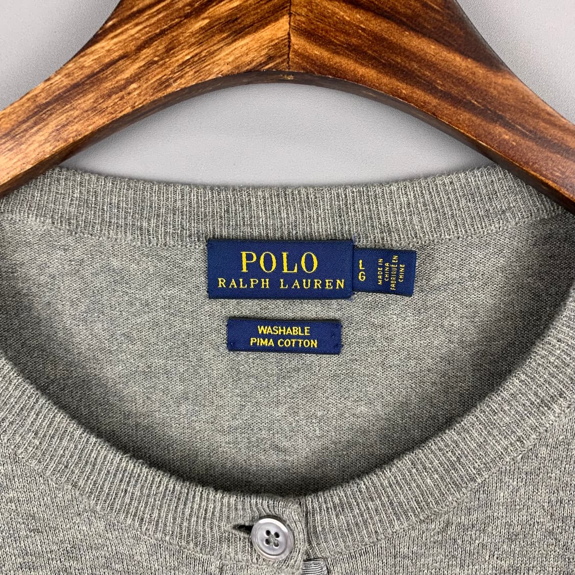 폴로 랄프로렌 신형 그레이 버튼 니트 가디건 상품이미지5