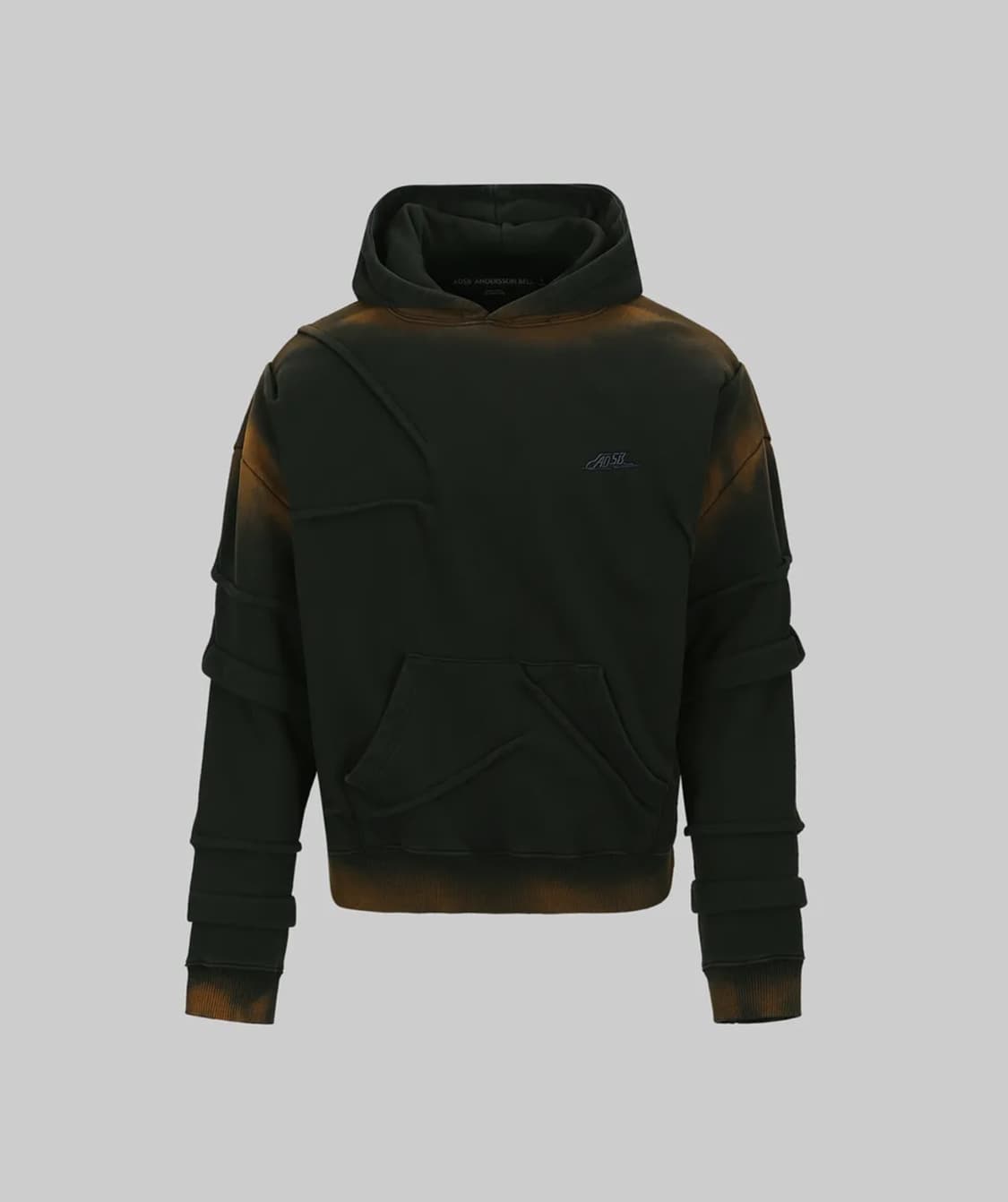 [앤더슨벨] 마드로 그라디언트 후드 블랙 (2XL) 상품이미지2