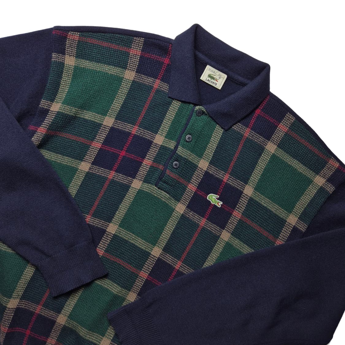 [105] 라코스테 타탄체크 카라니트 상품이미지1