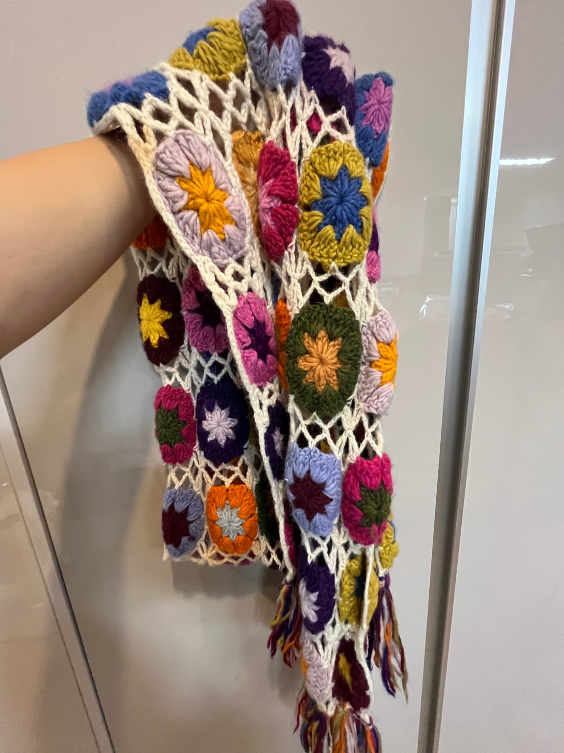 빈티지 크로셰 뜨개 머플러 상품이미지2