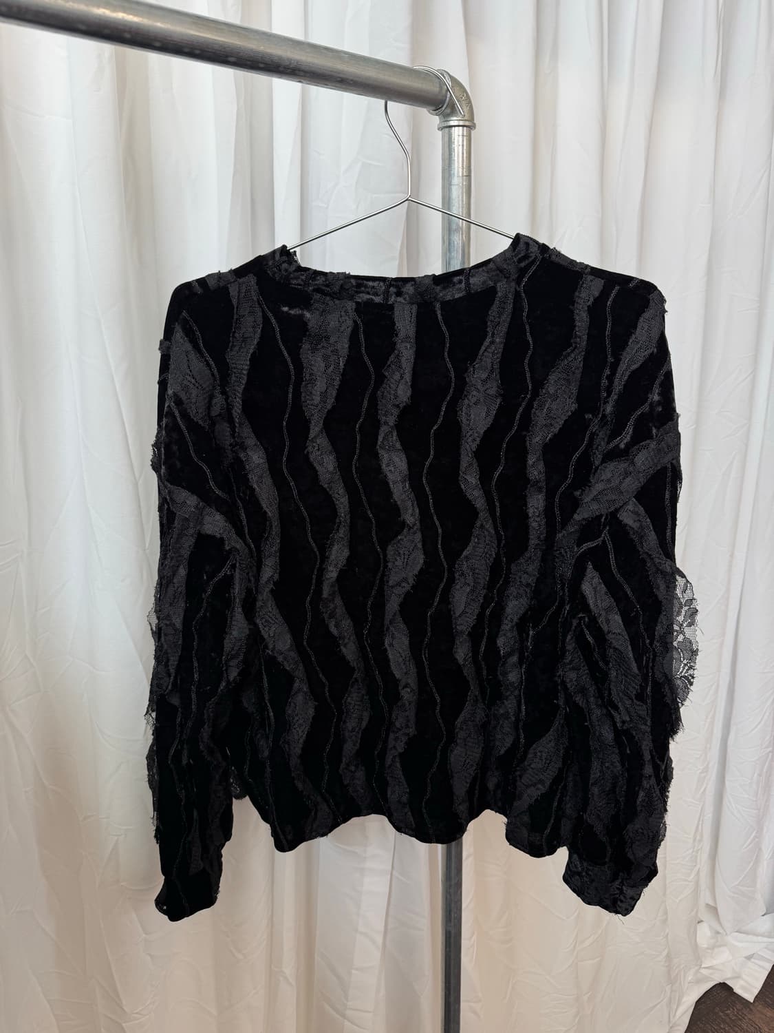 빈티지 벨벳 레이스 탑 상품이미지3