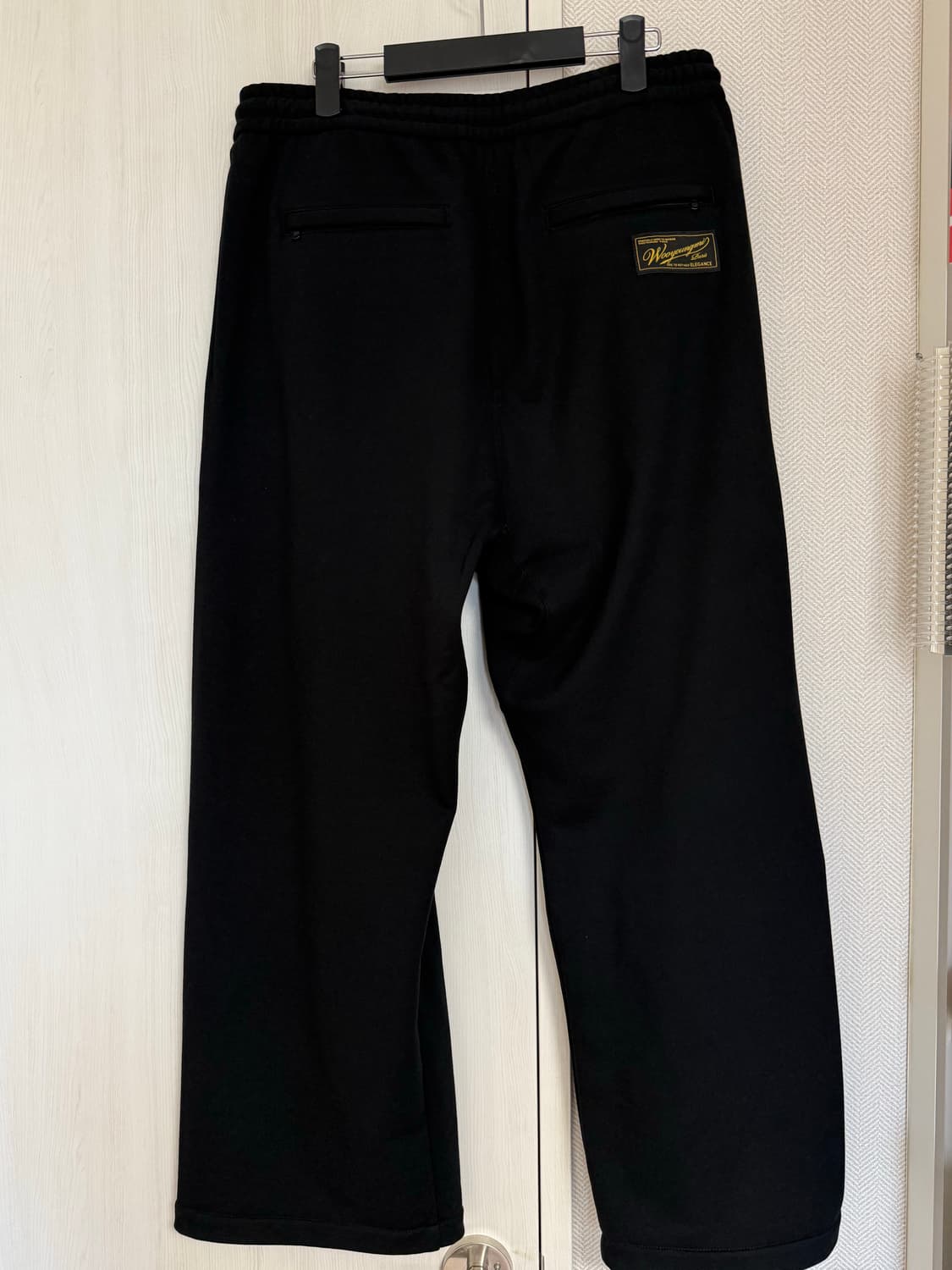 (50) 26ss 우영미 코튼 원턱 스웨트 팬츠 블랙 상품이미지2